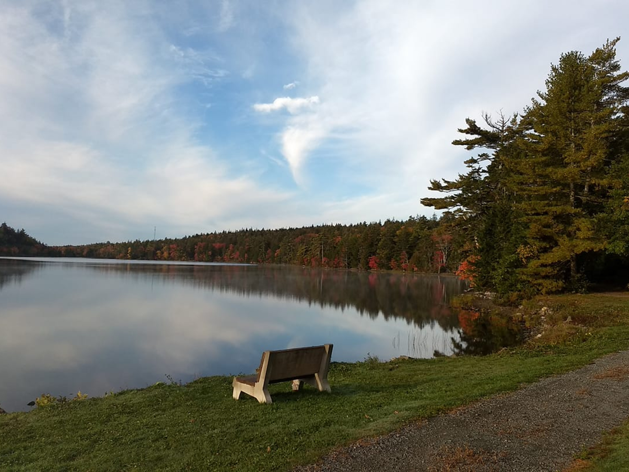 Lake Martha lined by trees.